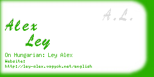 alex ley business card